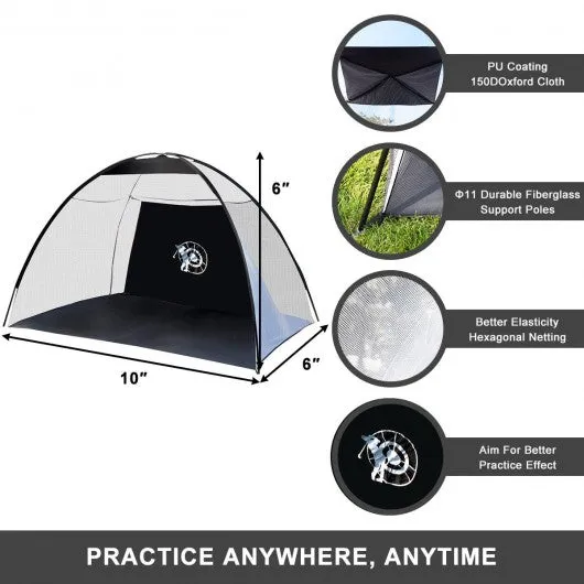 10' Golf Training Practice Net w/ Free Bag