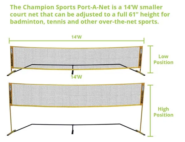 14' Wide Adjustable Port-A-Net