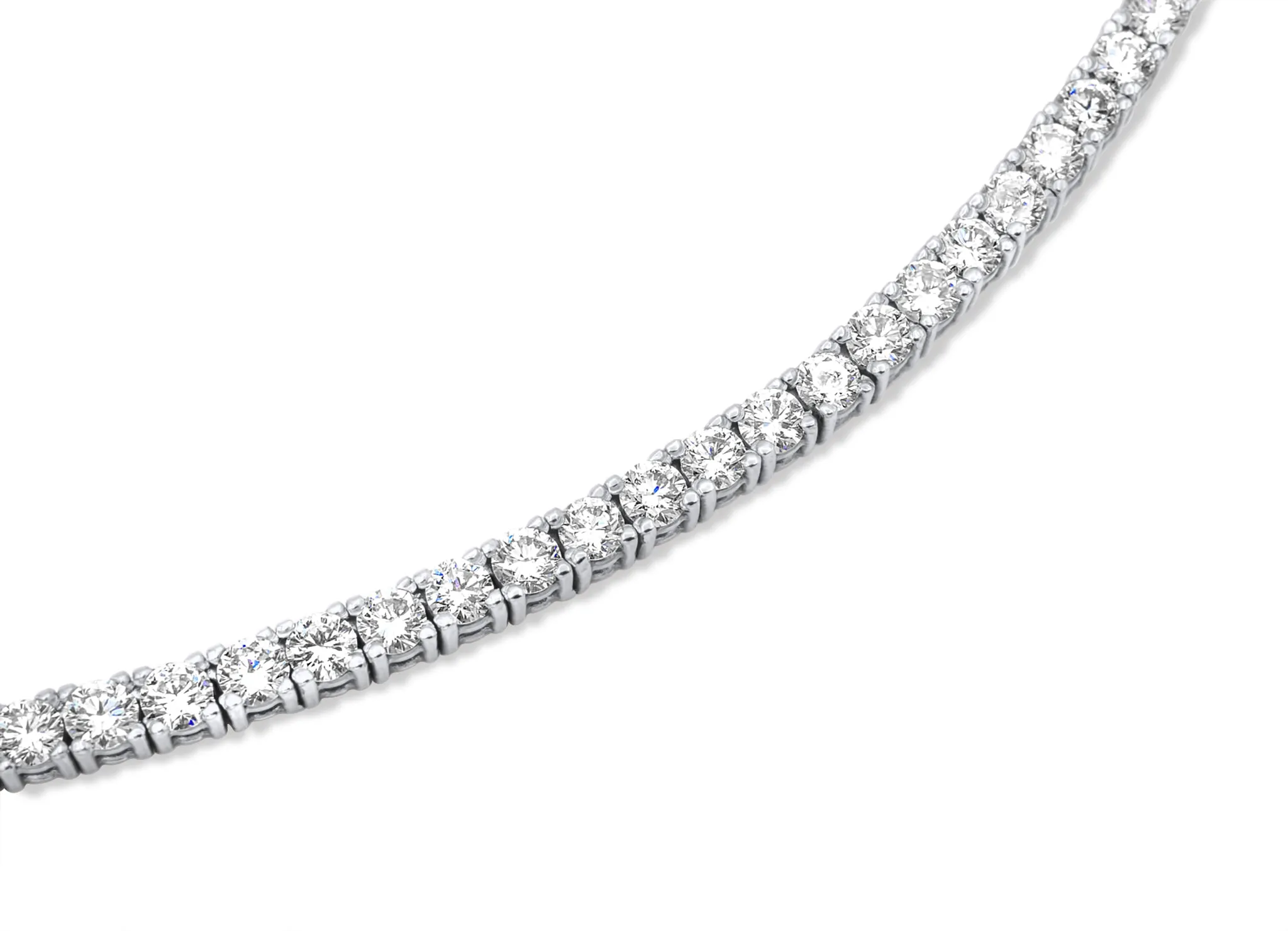 14K Gold 10-Pointer Tennis Chain 16.00ctw