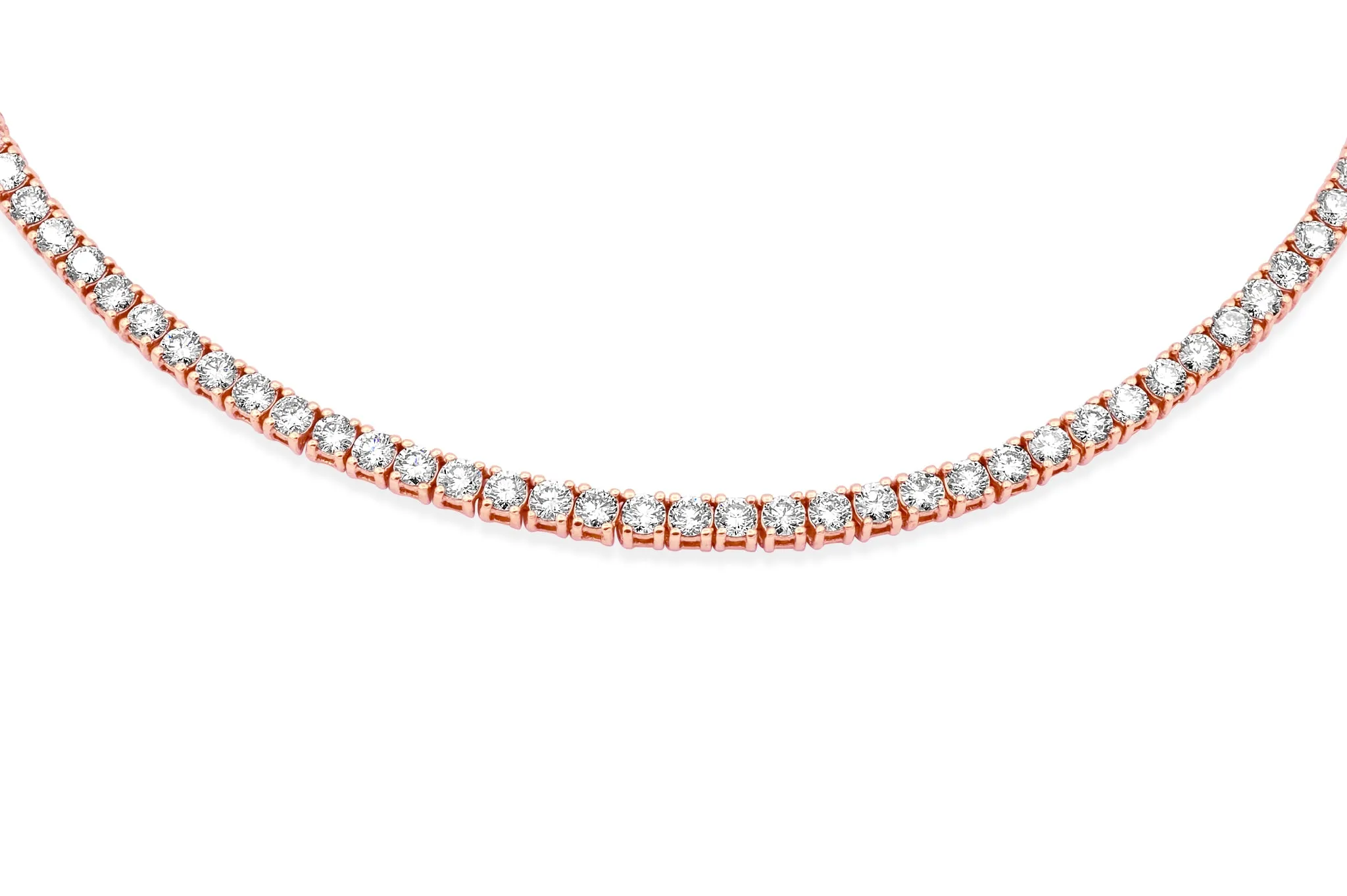 14K Gold 10-Pointer Tennis Chain 16.00ctw