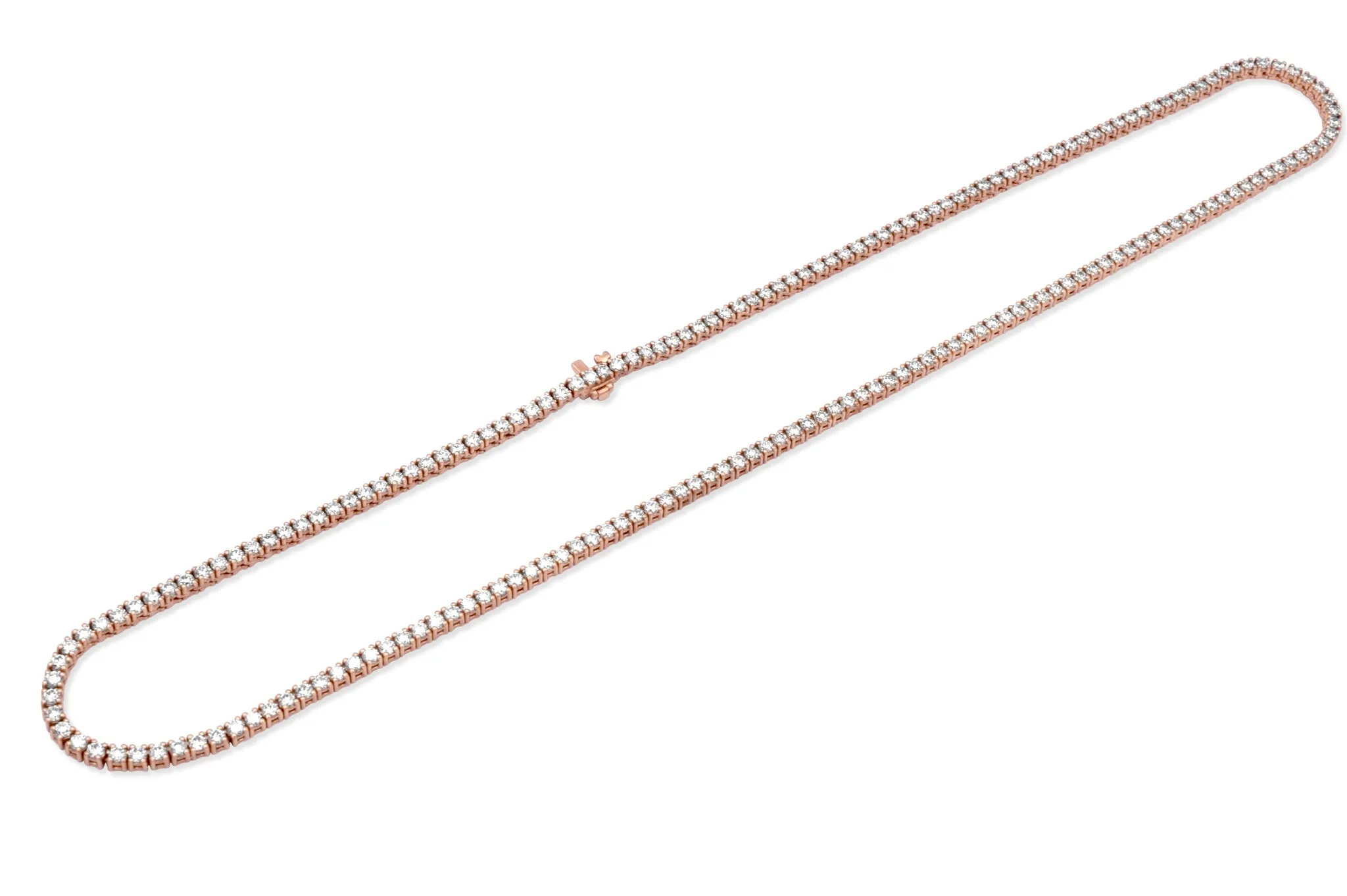 14K Solid Gold 20-Pointer Tennis Chain 29.00 ctw