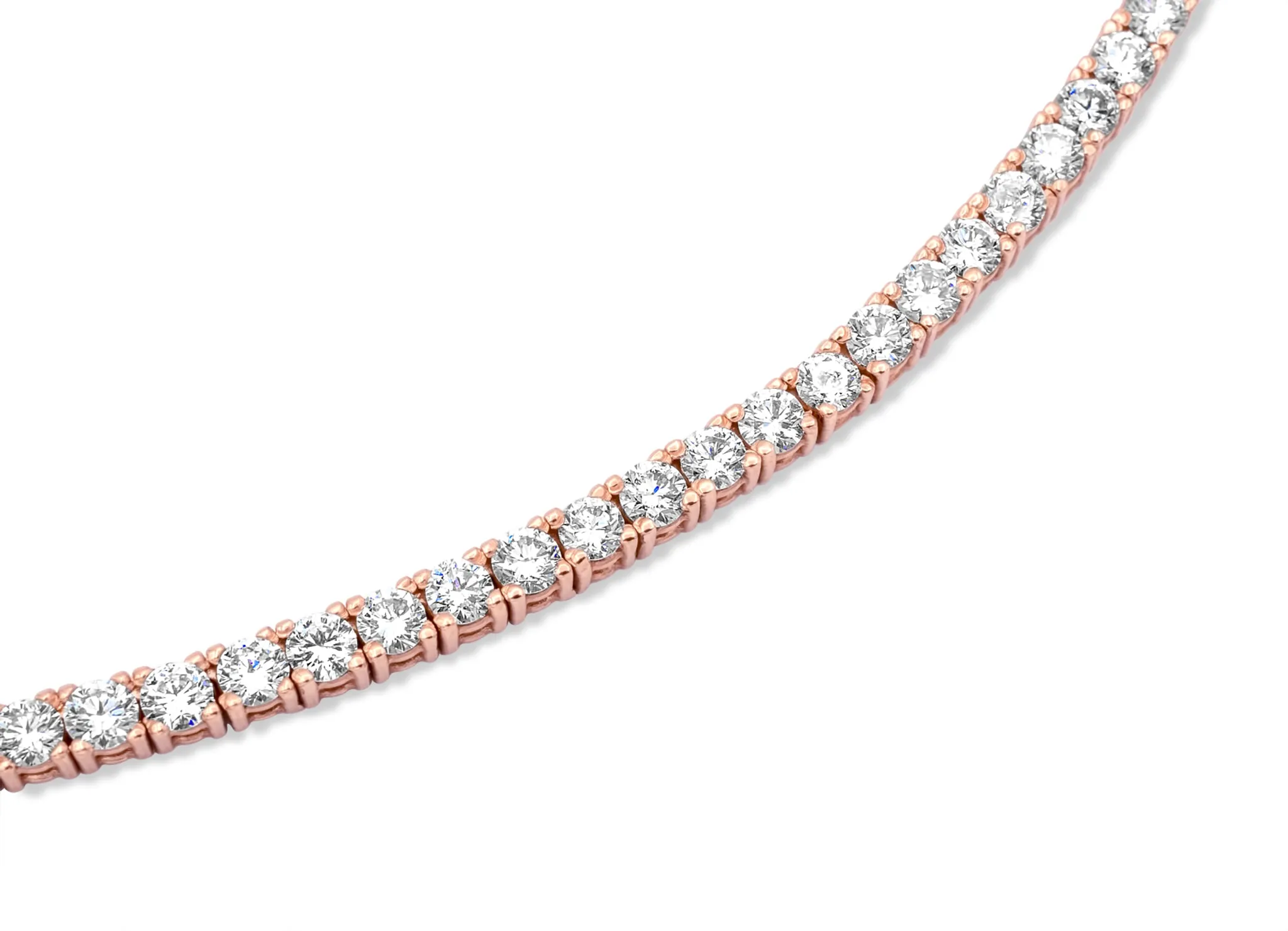 14K Solid Gold 20-Pointer Tennis Chain 29.00 ctw