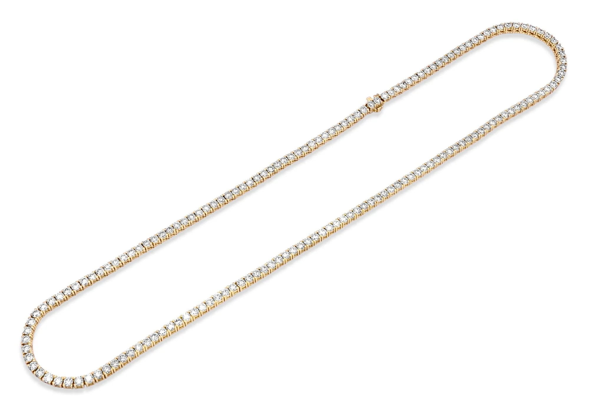 14K Solid Gold 20-Pointer Tennis Chain 29.00 ctw