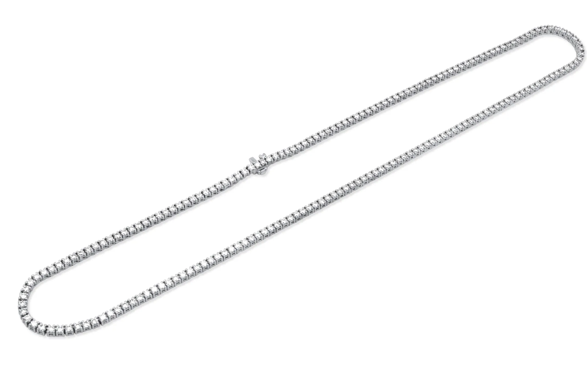14K Solid Gold 5-Pointer Tennis Chain 10.00 ctw