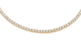 14K Solid Gold 5-Pointer Tennis Chain 10.00 ctw