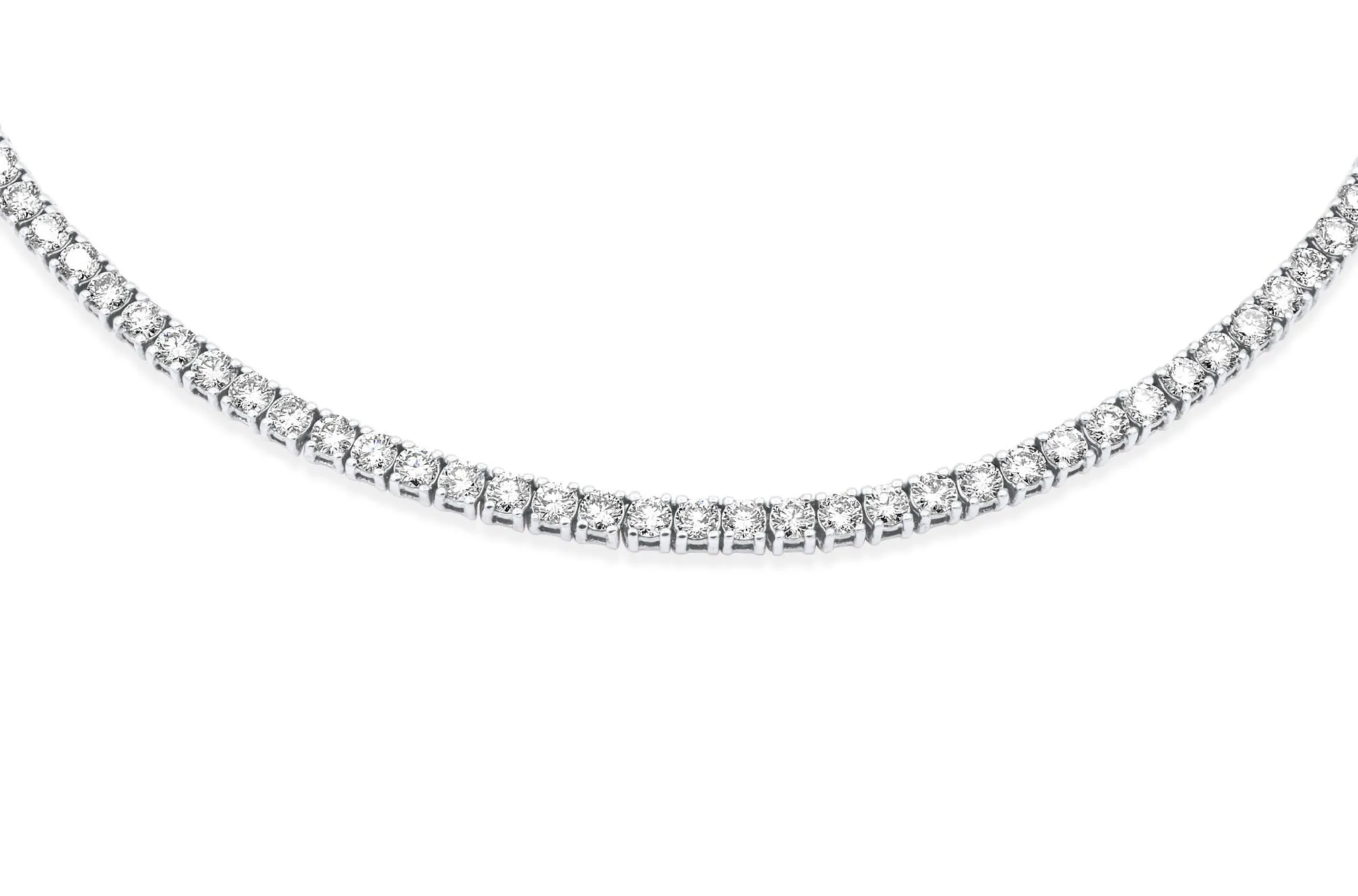 14K Solid Gold 7-Pointer Tennis Chain 14.00 ctw