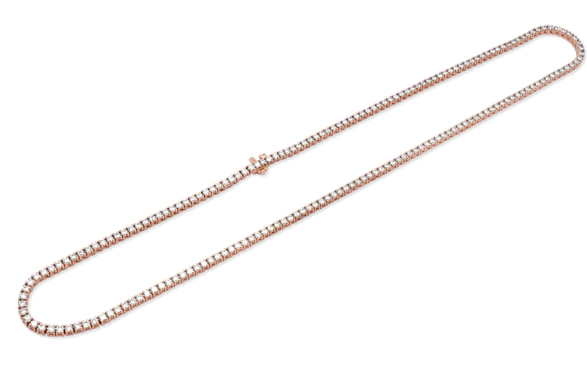 14K Solid Gold 7-Pointer Tennis Chain 14.00 ctw