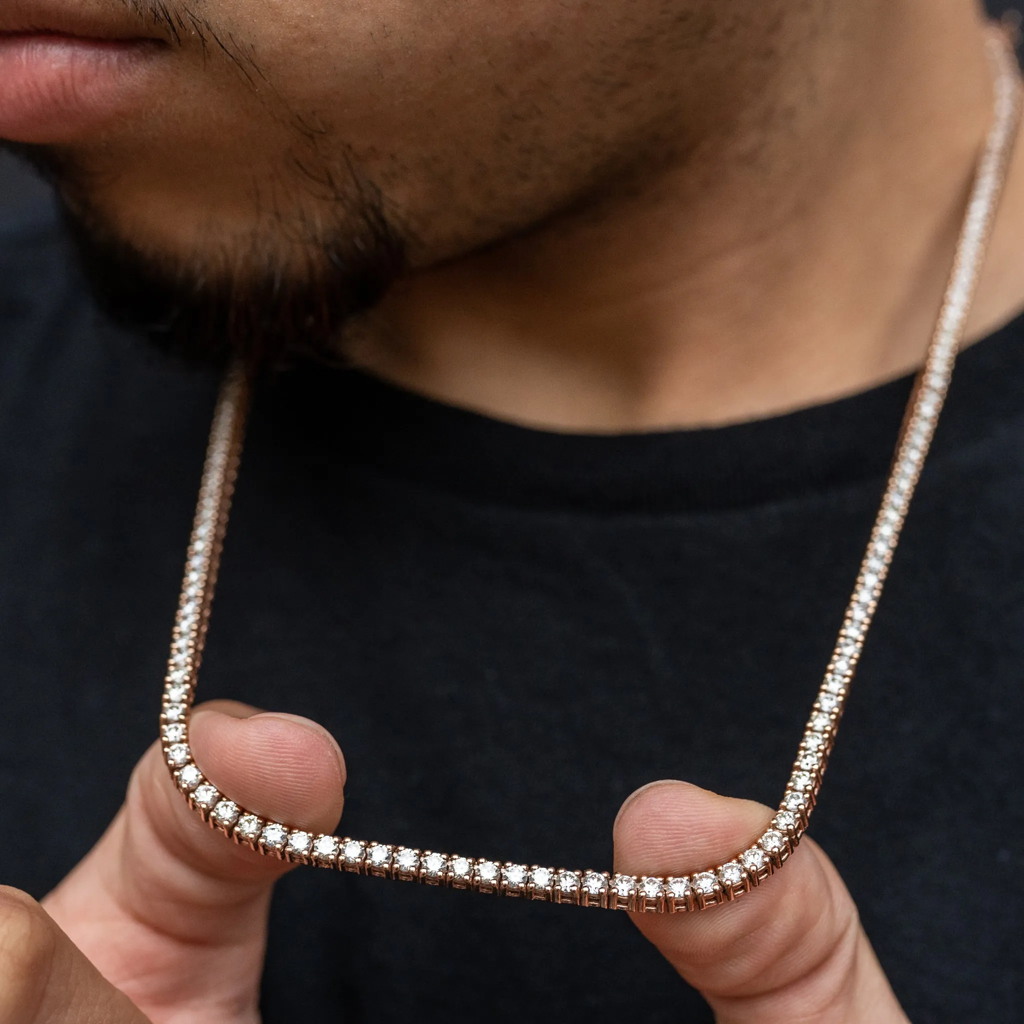 14K Solid Gold 7-Pointer Tennis Chain 14.00 ctw