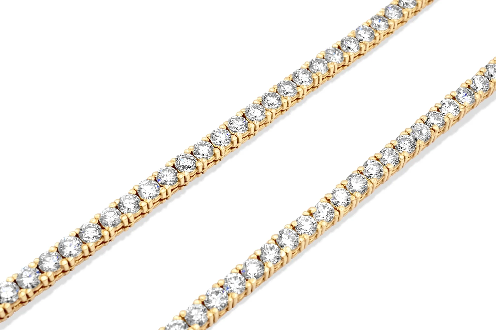 14K Solid Gold 7-Pointer Tennis Chain 14.00 ctw