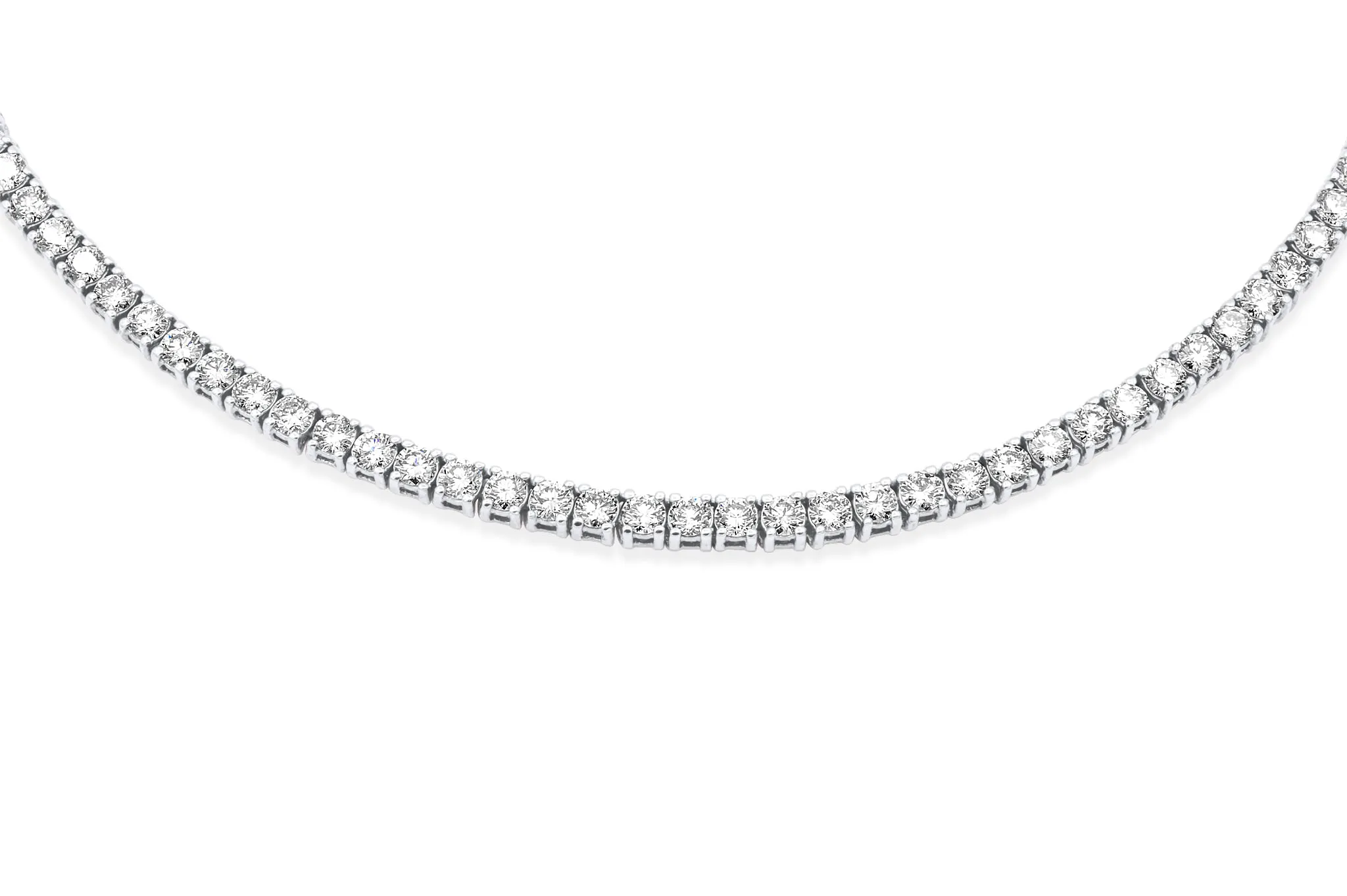 14K Solid Gold Diamond 15-Pointer Tennis Chain 23.00 ctw