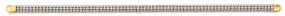 14K Tri Color Gold 3 Line Tennis Bracelet