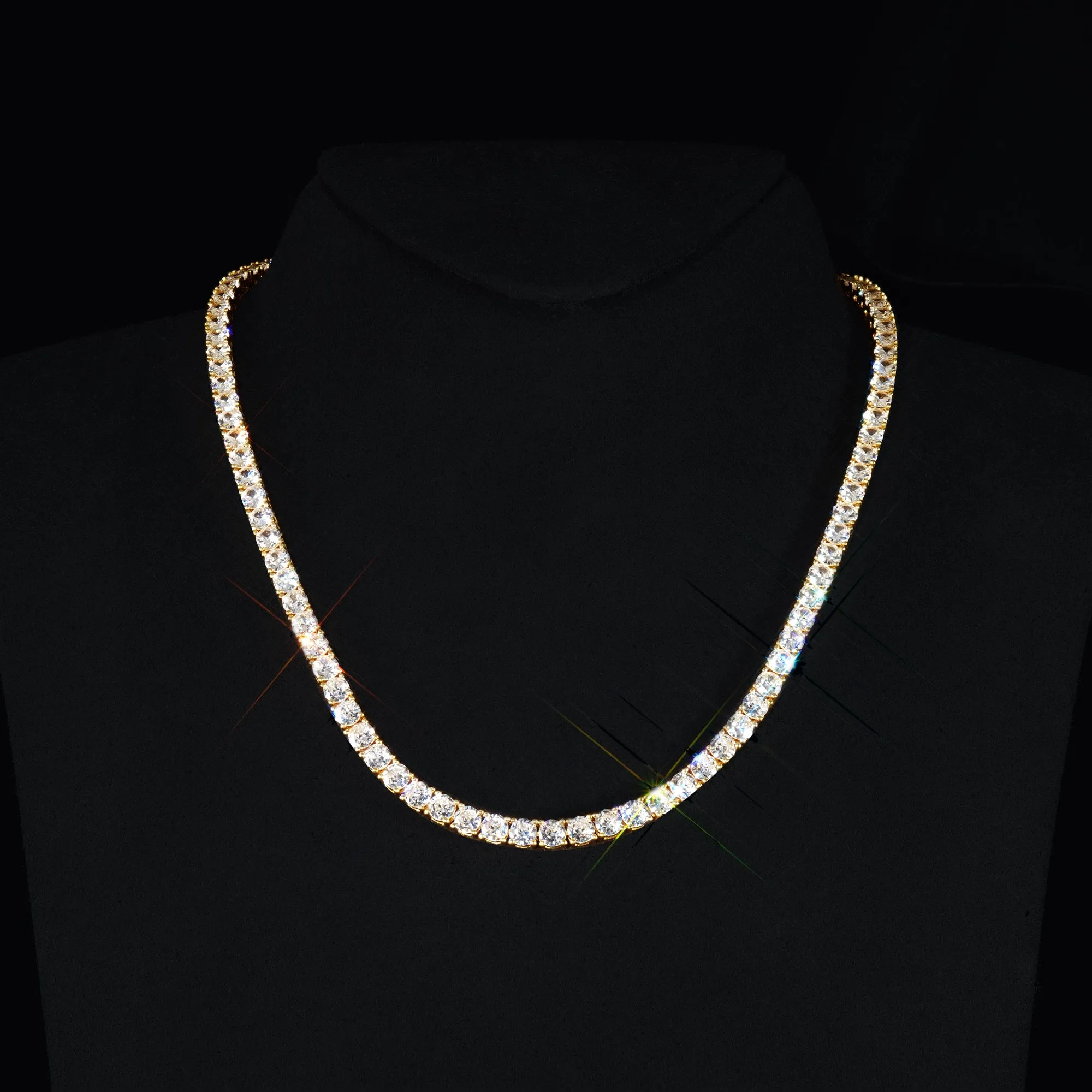 18K Gold-Plated 925 Sterling Silver AAA CZ Necklace