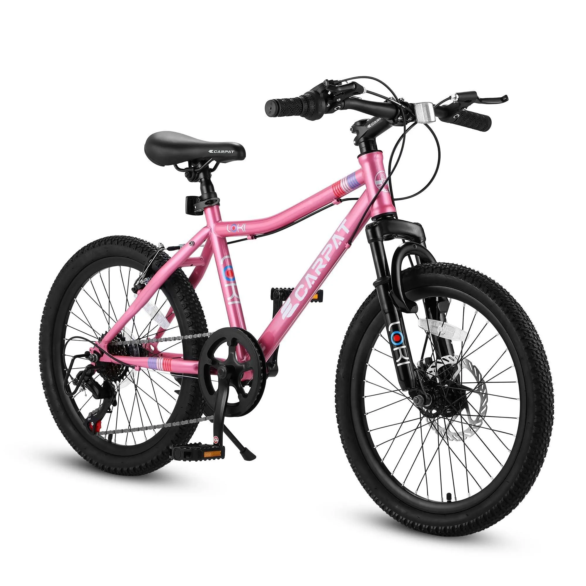 20" Kids Mountain Bike, 7-Speed, Front Suspension, Steel Frame, Ages 8-12