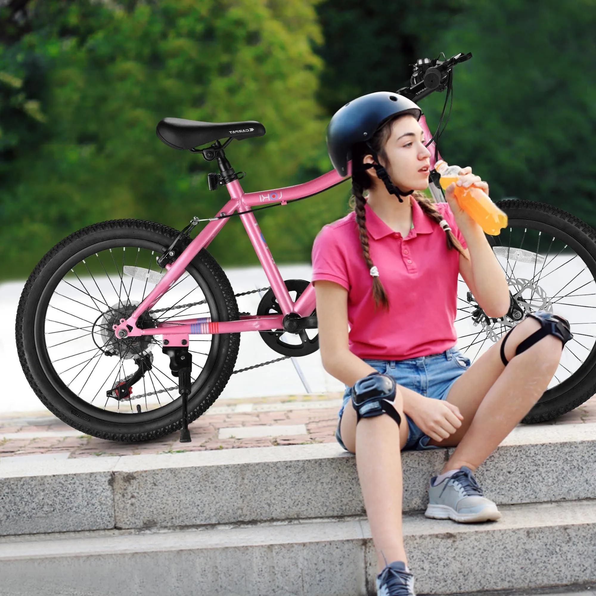 20" Kids Mountain Bike, 7-Speed, Front Suspension, Steel Frame, Ages 8-12