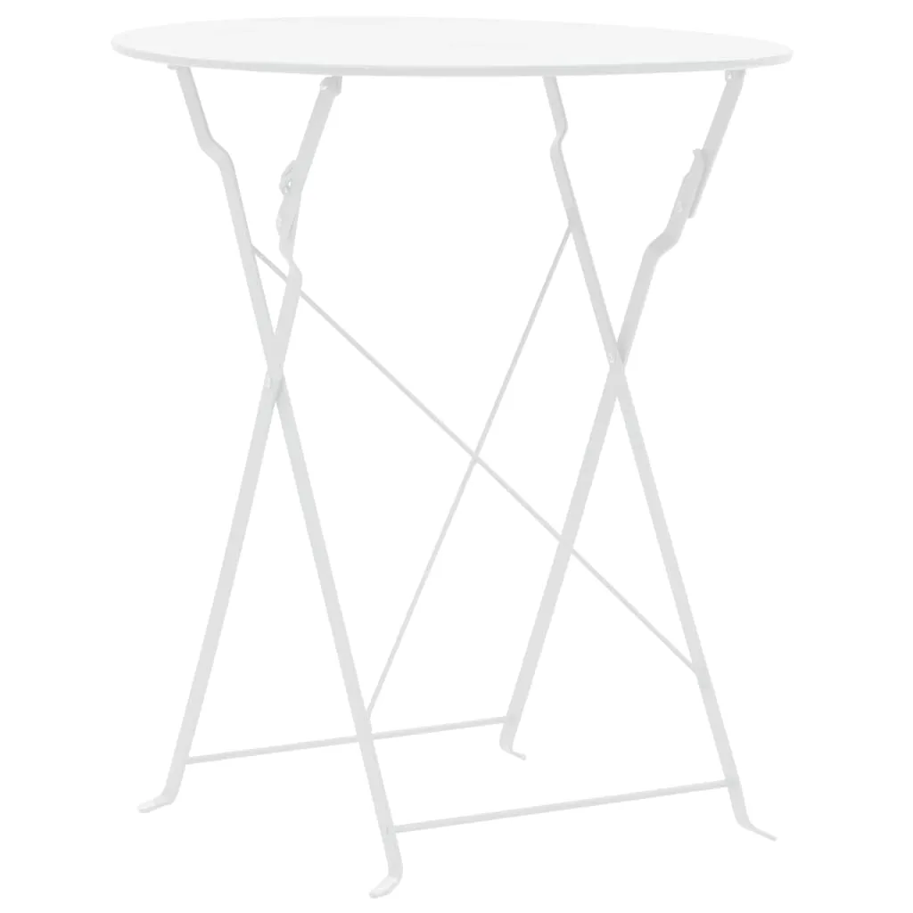 3 Piece Bistro Set Steel White