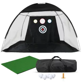 5-in-1 Golf Practice Net Set, Large Size, Durable - VERPEAK