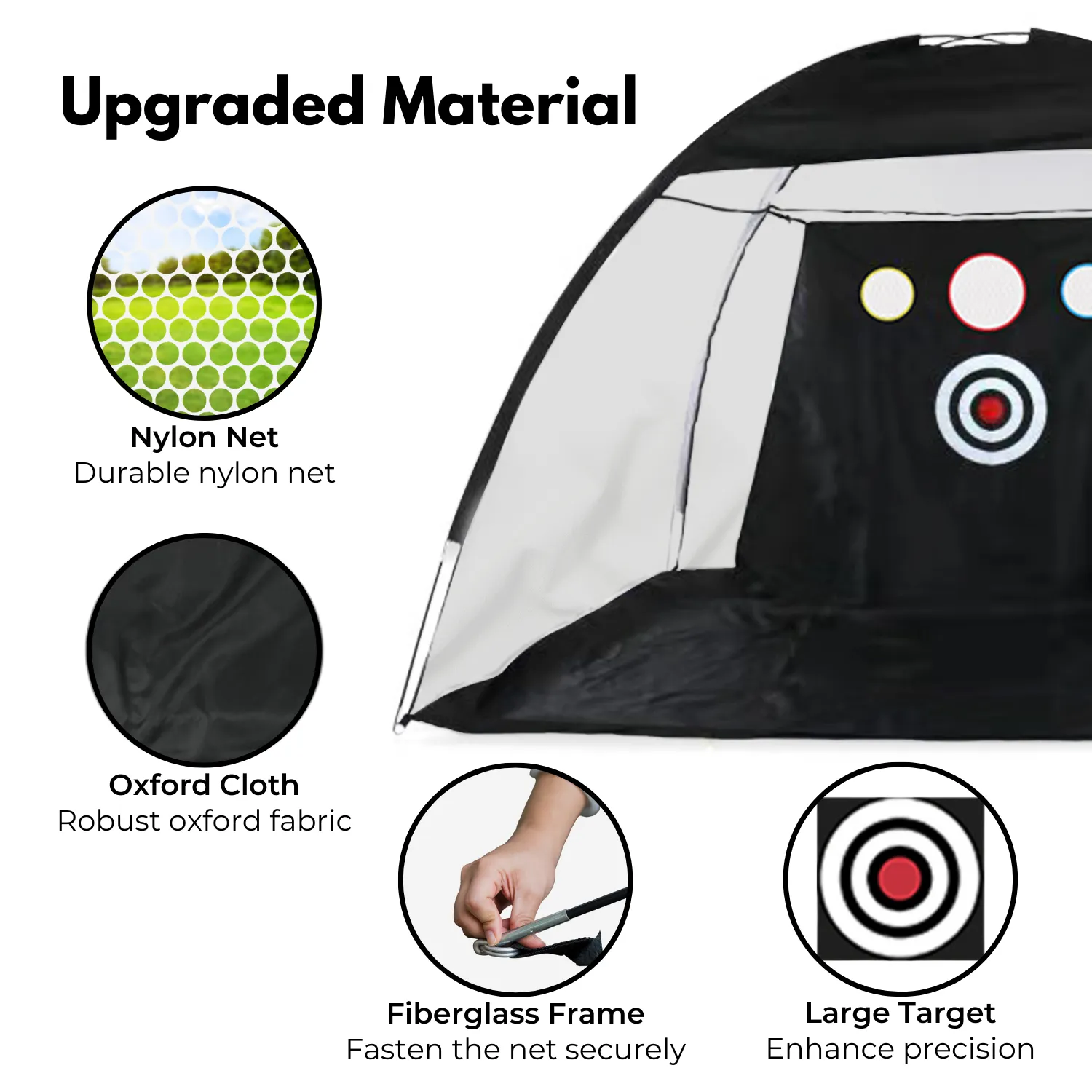 5-in-1 Golf Practice Net Set, Large Size, Durable - VERPEAK