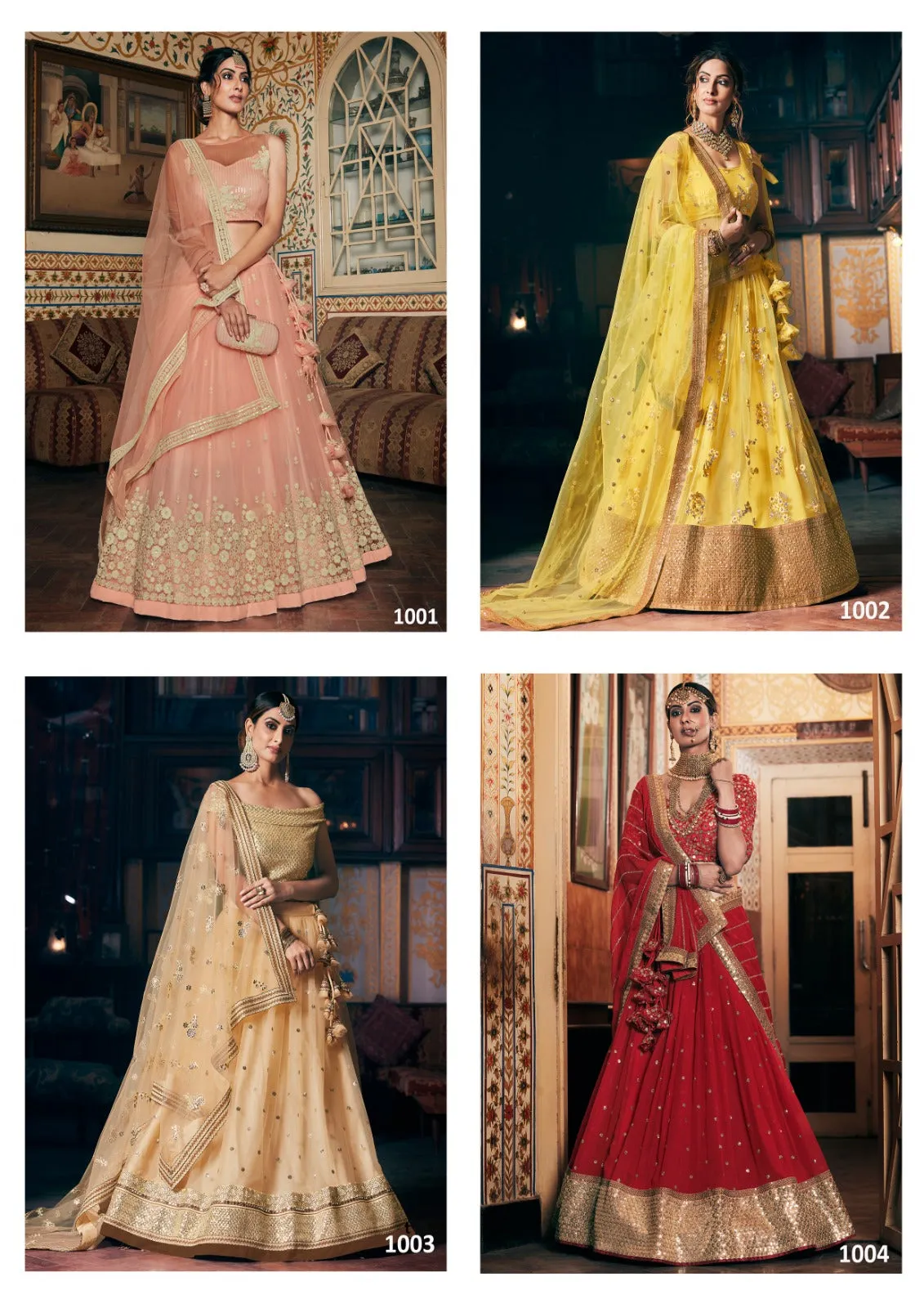 Aakrut Designer Sequence Lehenga D.no 1001 To 1004