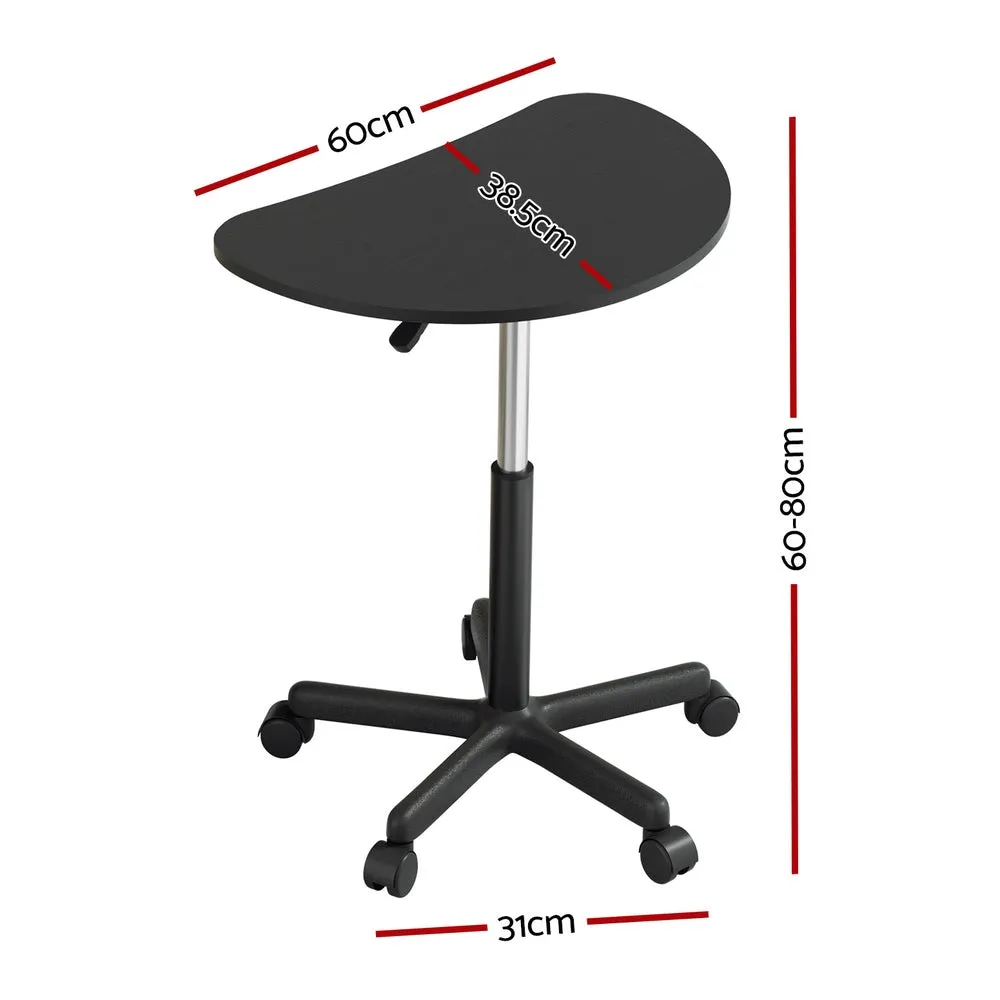 Adjustable Portable Laptop Desk with Wheels, 60CM, Artiss