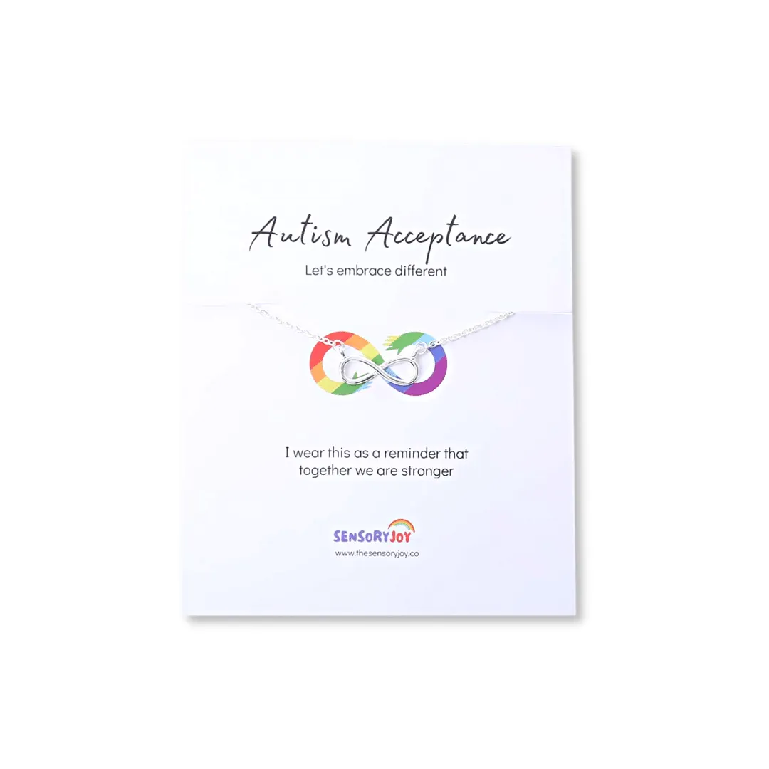 Autism Acceptance' Stainless-Steel Infinity Necklace