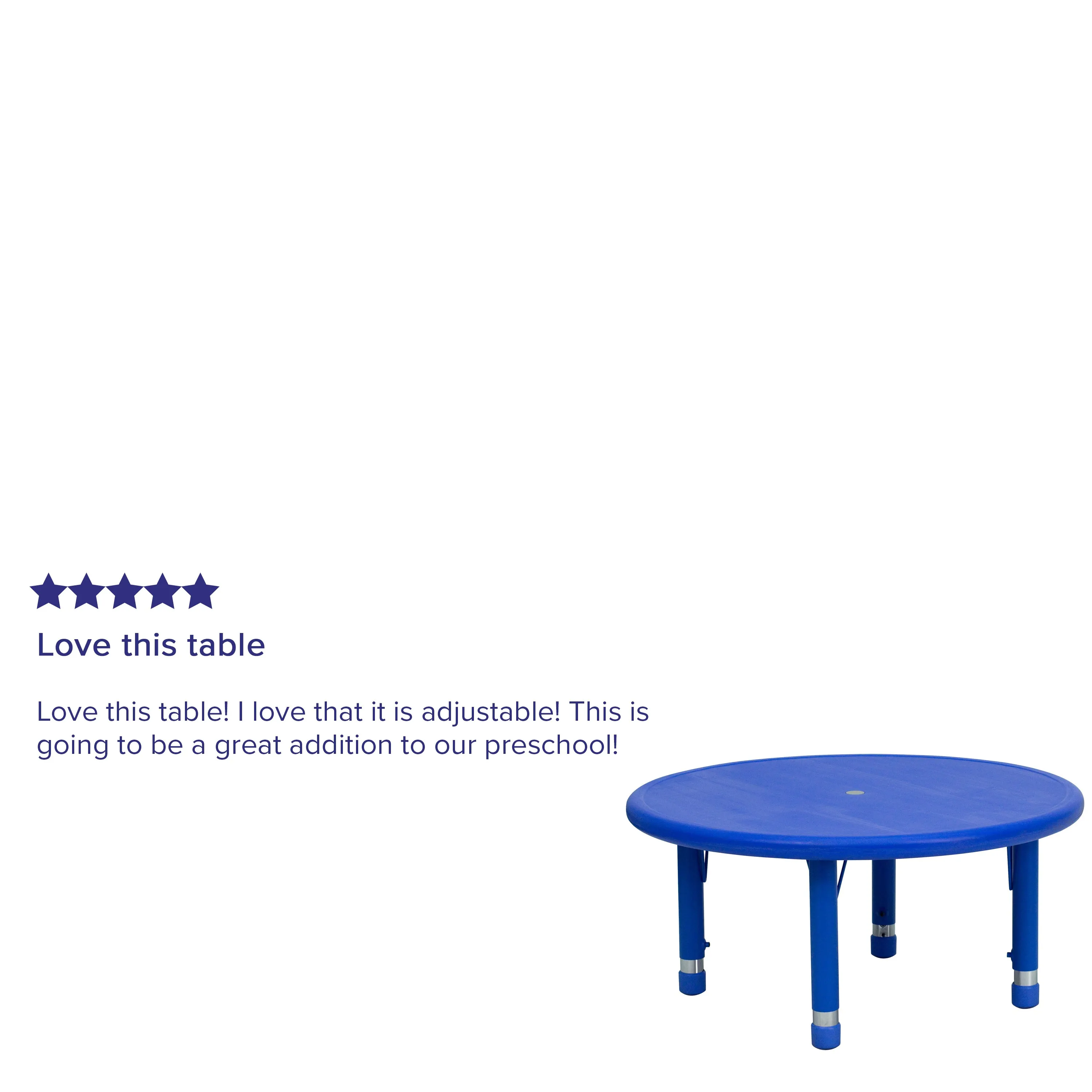Blue Preschool Activity Table YU-YCX-007-2-ROUND-TBL-BLUE-GG