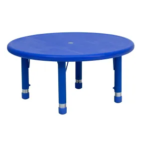 Blue Preschool Activity Table YU-YCX-007-2-ROUND-TBL-BLUE-GG