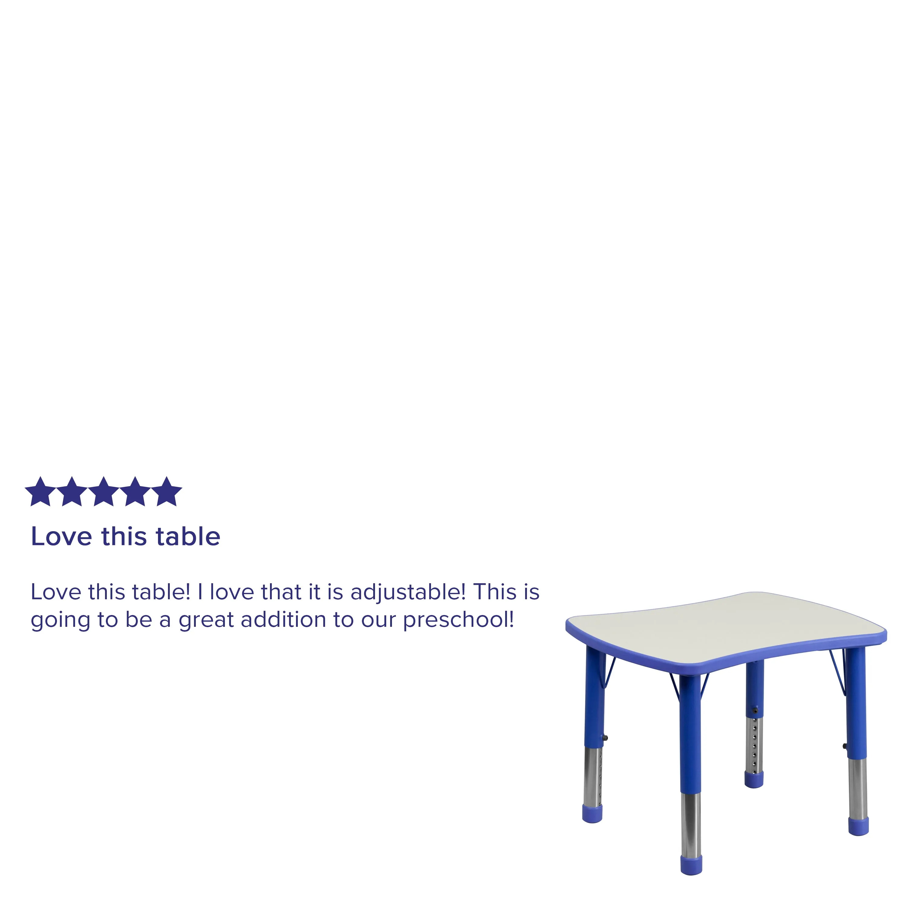 Blue Preschool Activity Table YU-YCY-098-RECT-TBL-BLUE-GG