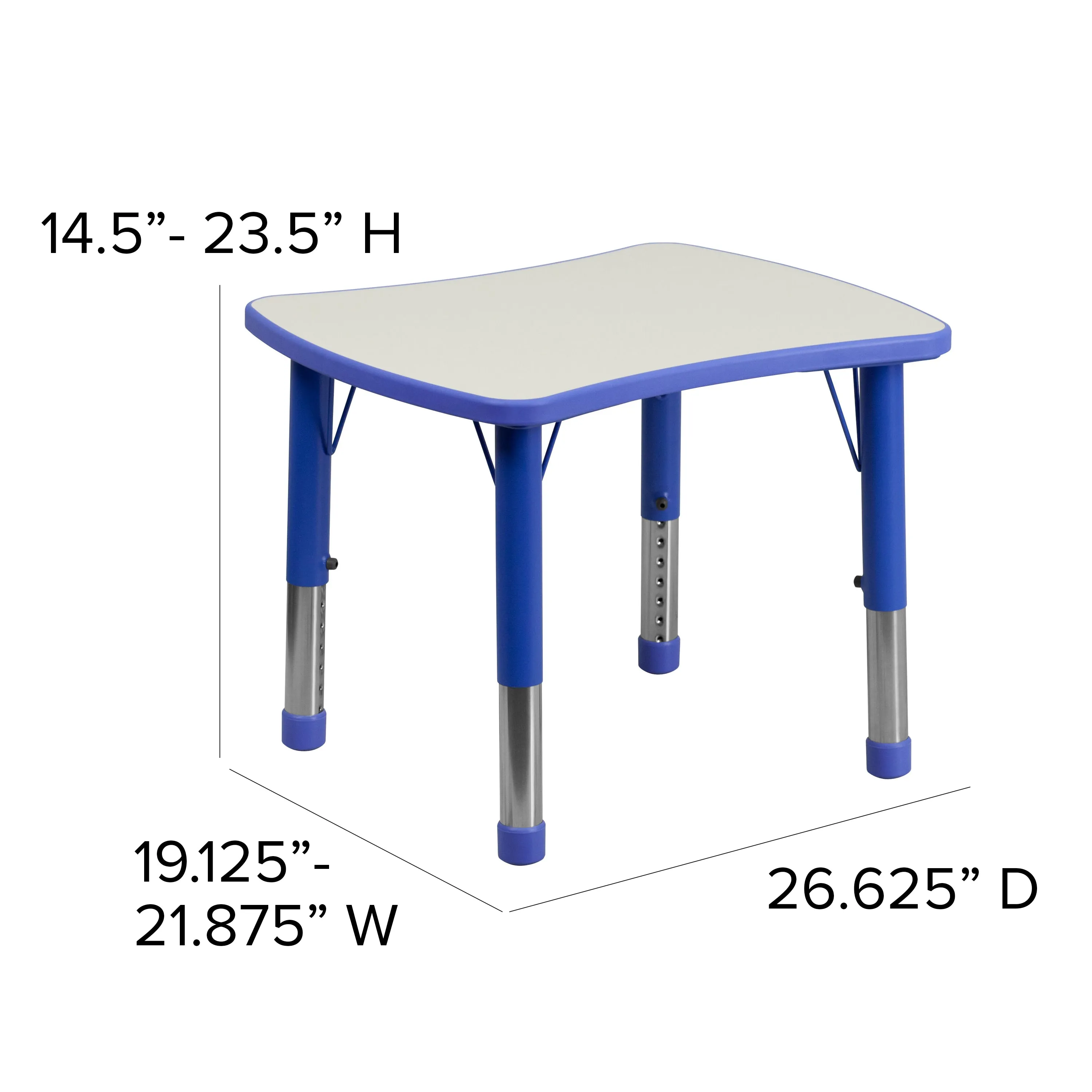 Blue Preschool Activity Table YU-YCY-098-RECT-TBL-BLUE-GG