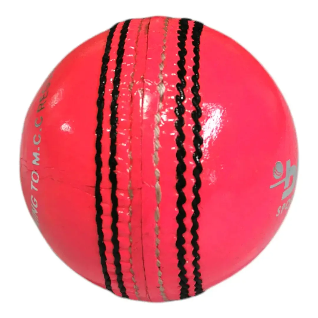 Bratla League Cricket Ball Pink Leather Hard Ball Hand Stitched Pack of 6 Senior