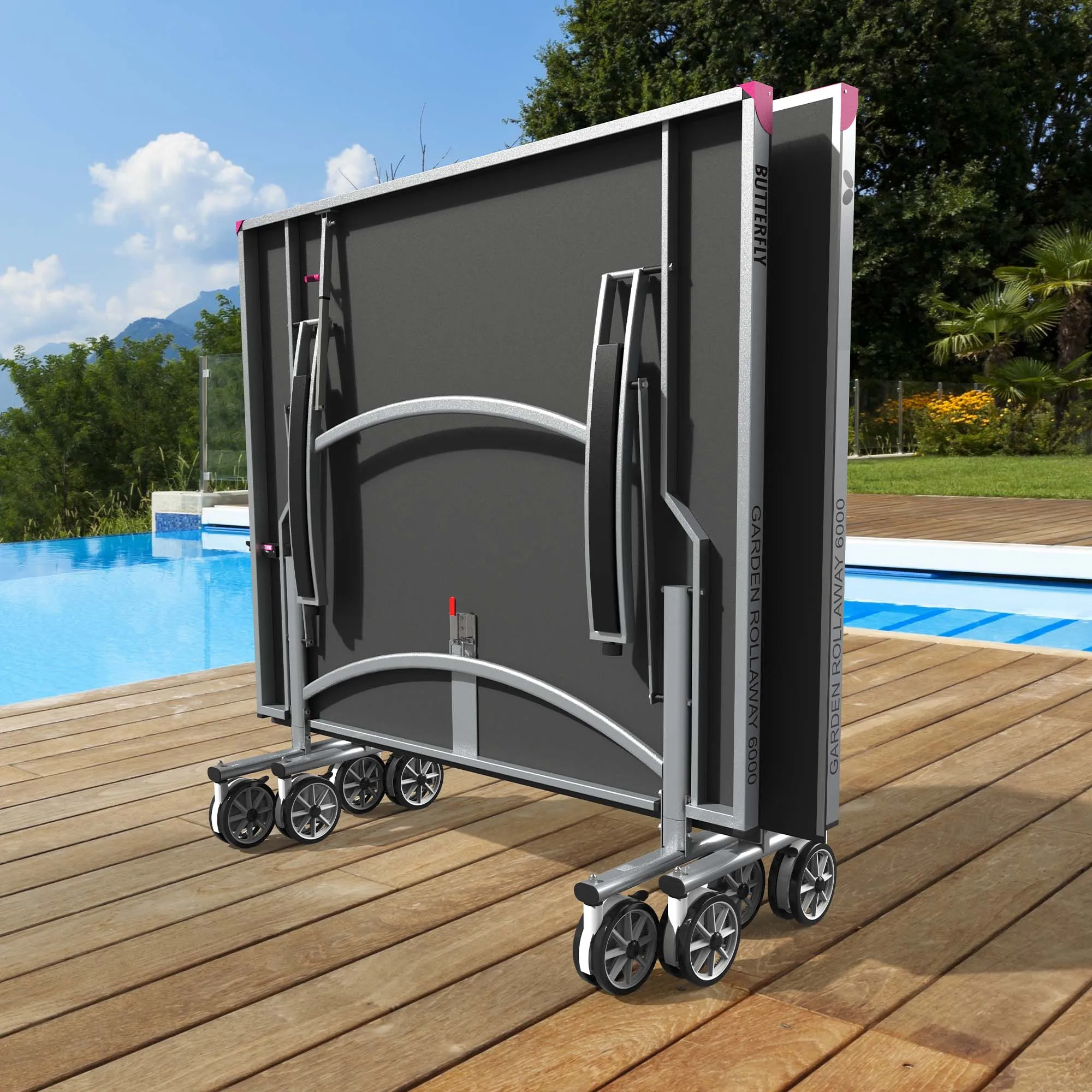 Butterfly Garden Rollaway 6000 Outdoor Table Tennis Table
