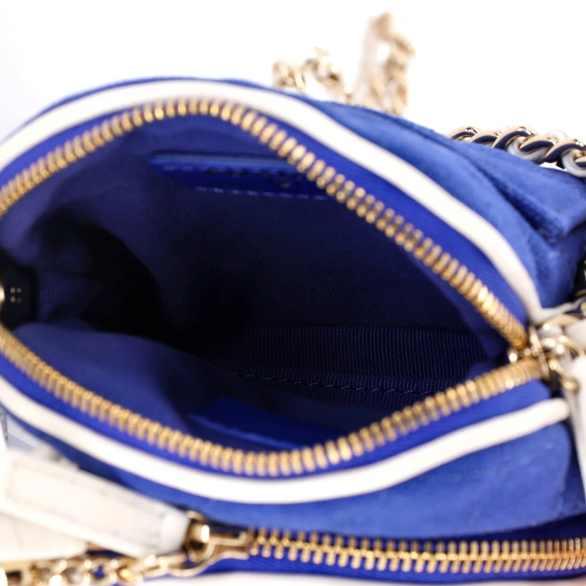 CC Tennis Racket Clutch with Chain Quilted Canvas and Leather Small