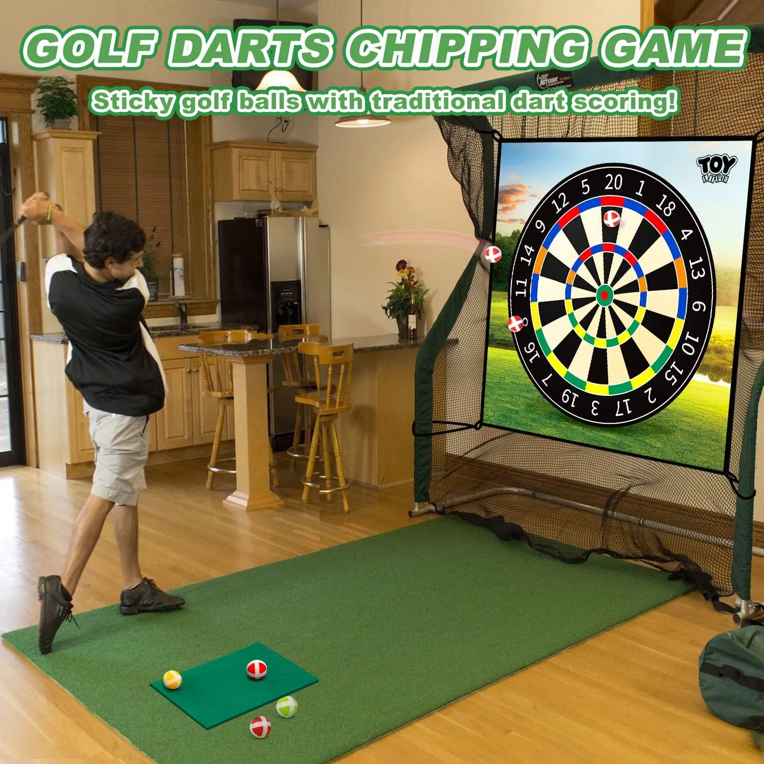 Chipping Golf Dart Game Mat Indoor Outdoor Games