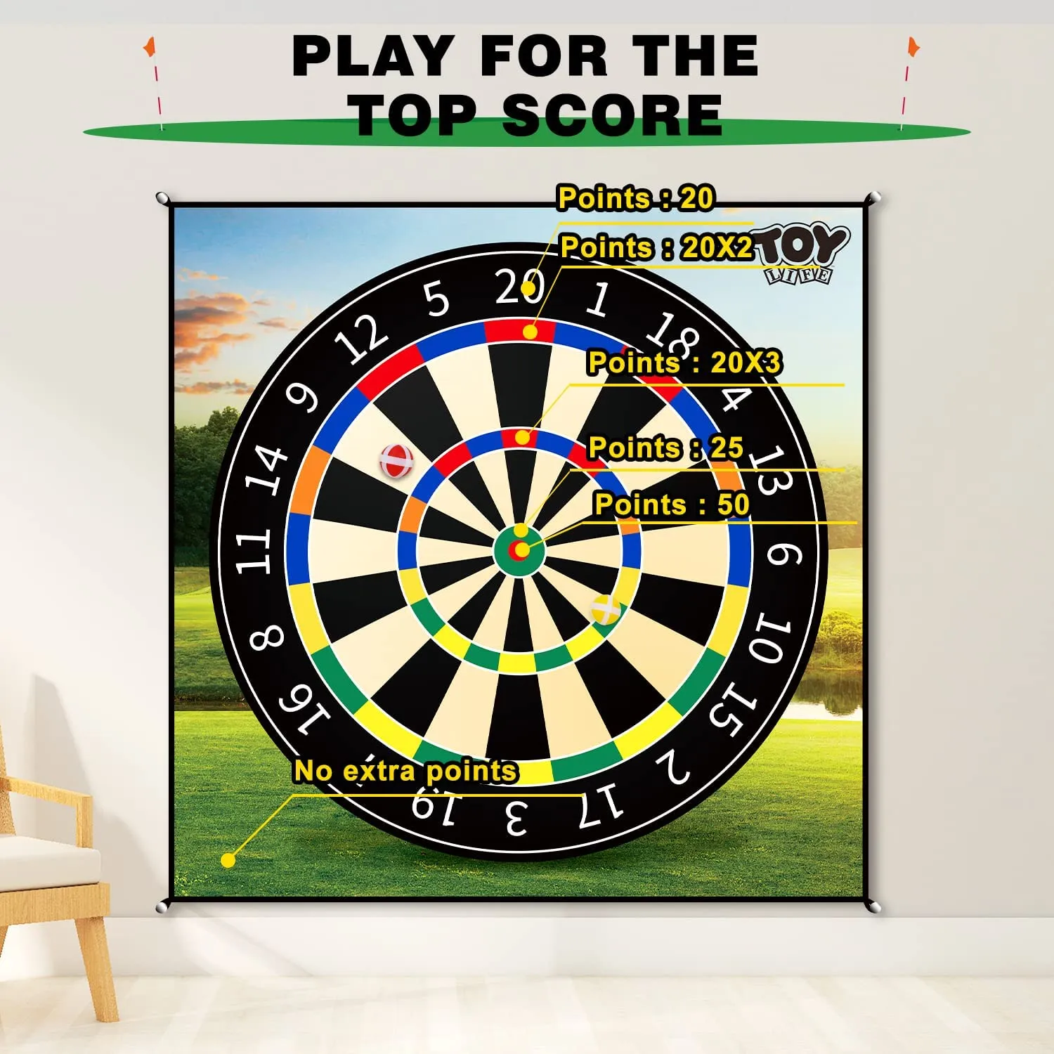Chipping Golf Dart Game Mat Indoor Outdoor Games