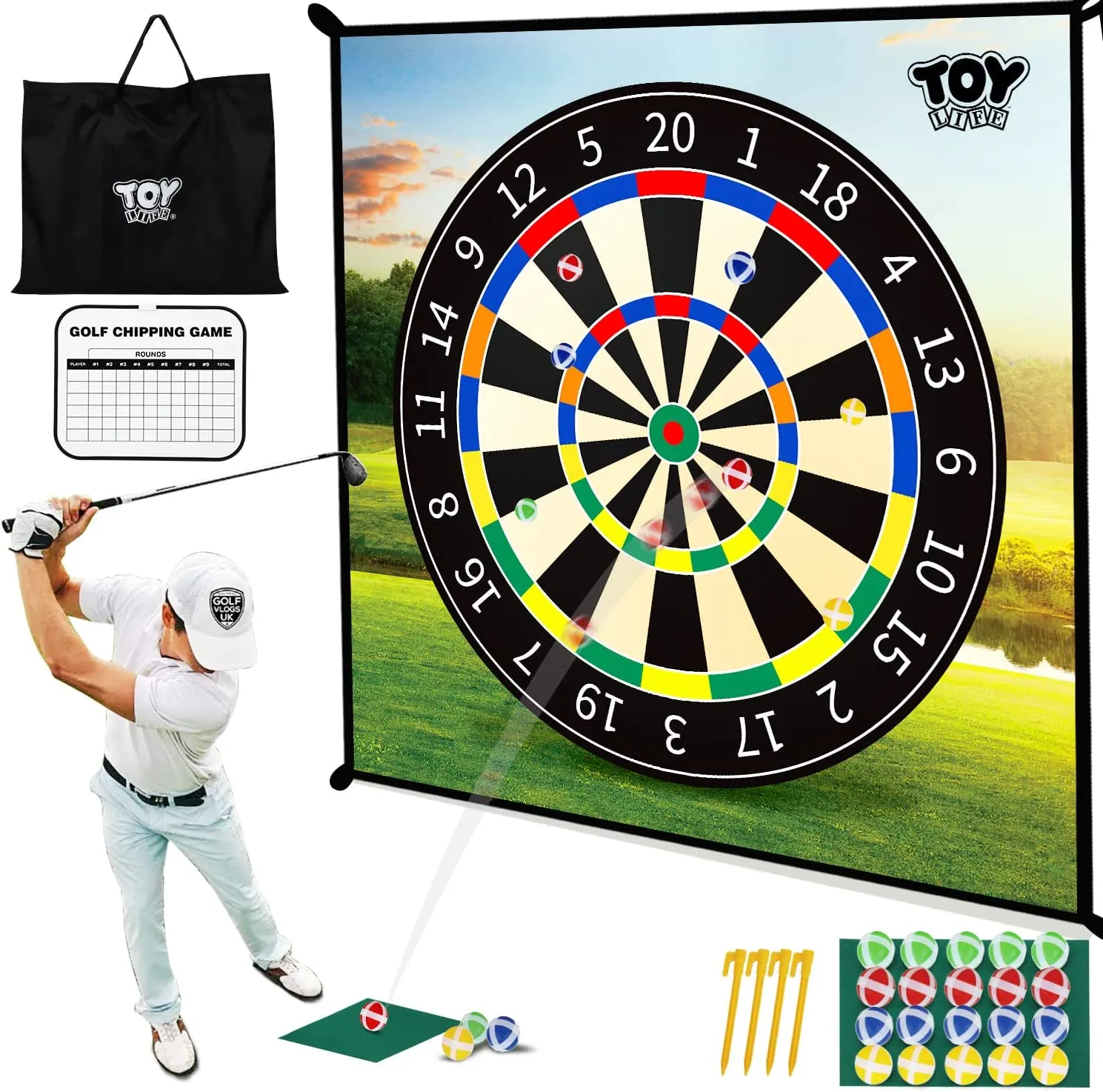Chipping Golf Dart Game Mat Indoor Outdoor Games