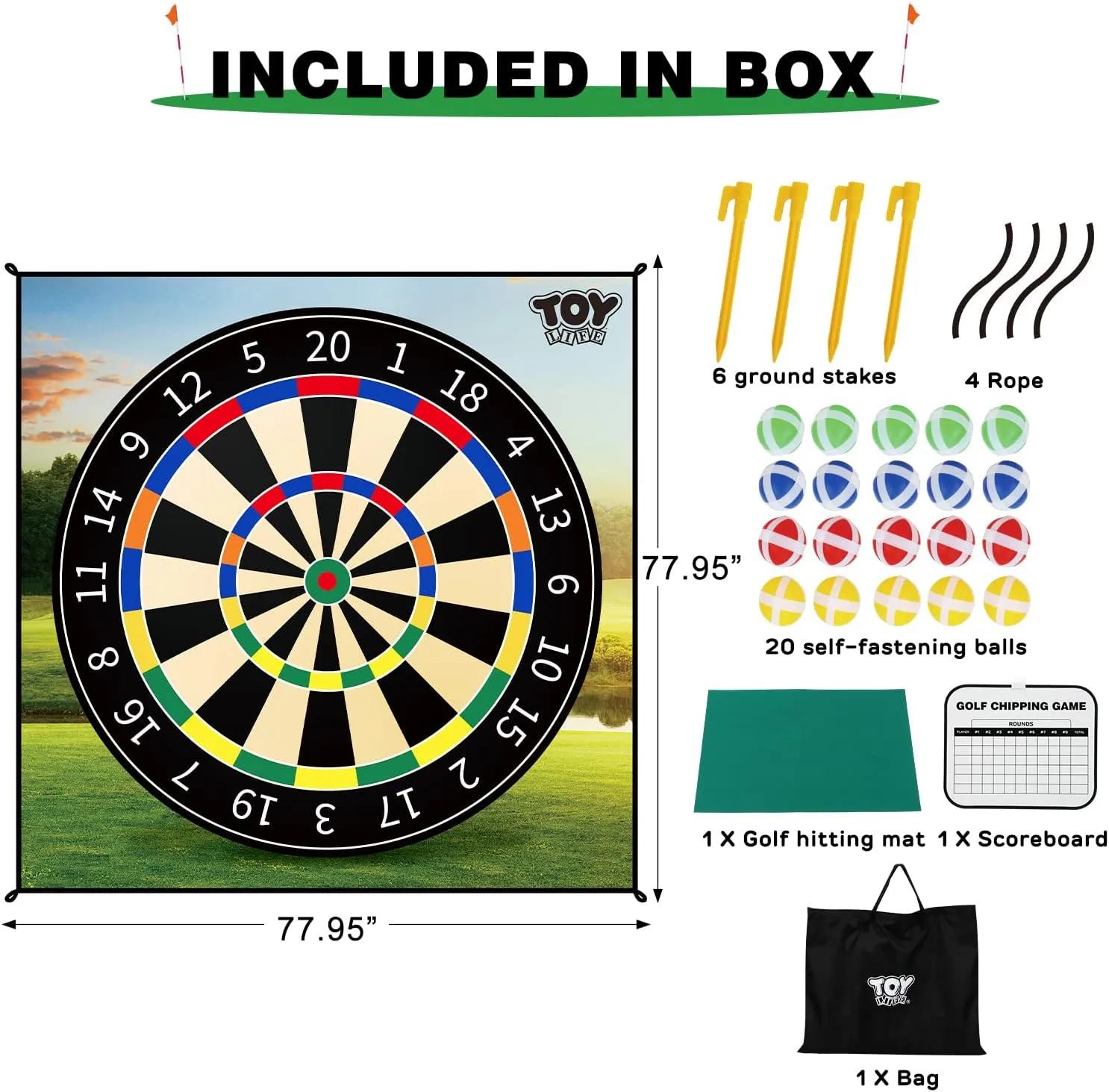Chipping Golf Dart Game Mat Indoor Outdoor Games