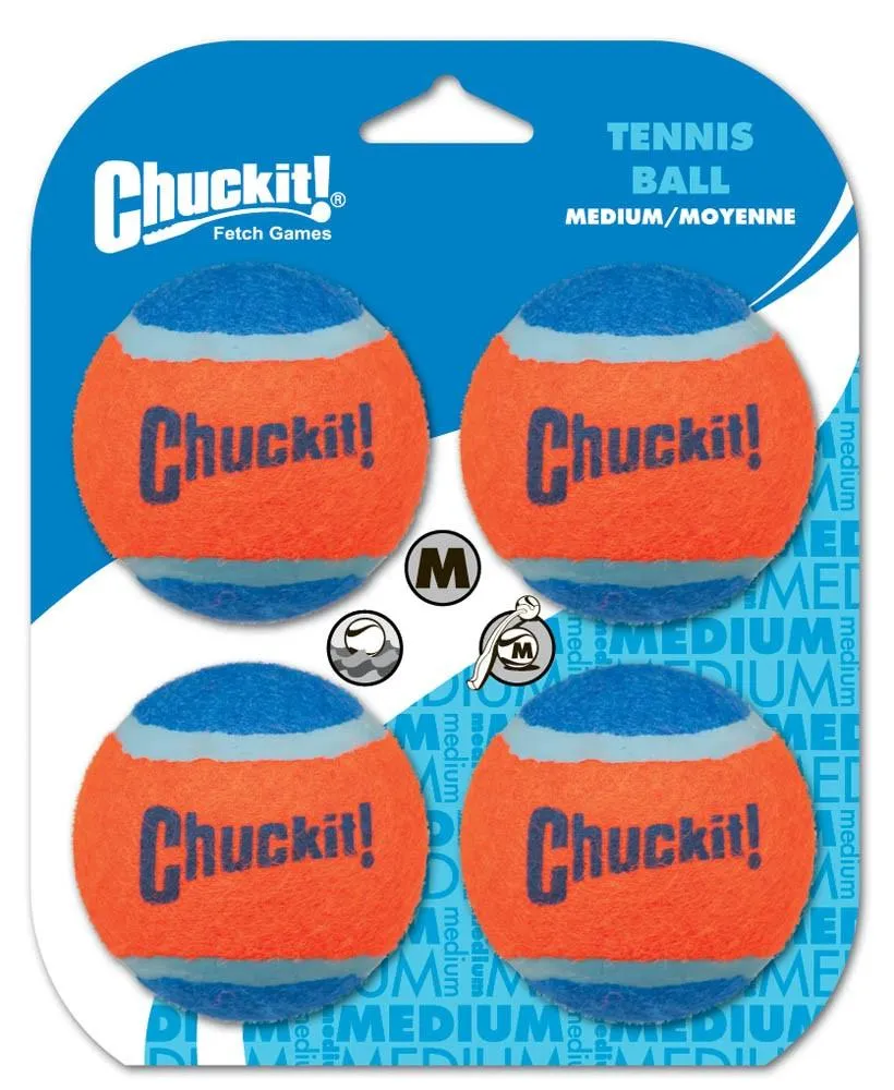 Chuckit! Tennis Balls Dog Toy Medium 4pk