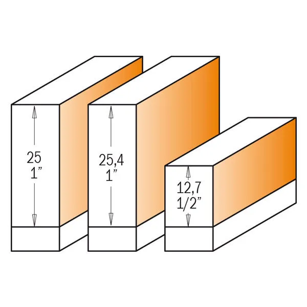 CMT 3 Piece Flush Trim Bit Set Carbide Tipped
