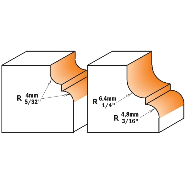 CMT Classical Ogee Carbide Tipped Router Bits