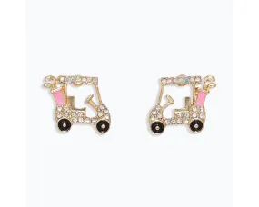 Crystal Golf Cart Earrings