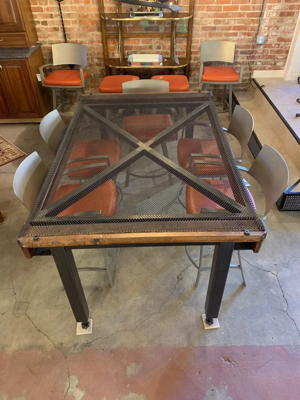 Dining Table, Industrial, Reclaimed Bed Frame, One-of-a-Kind