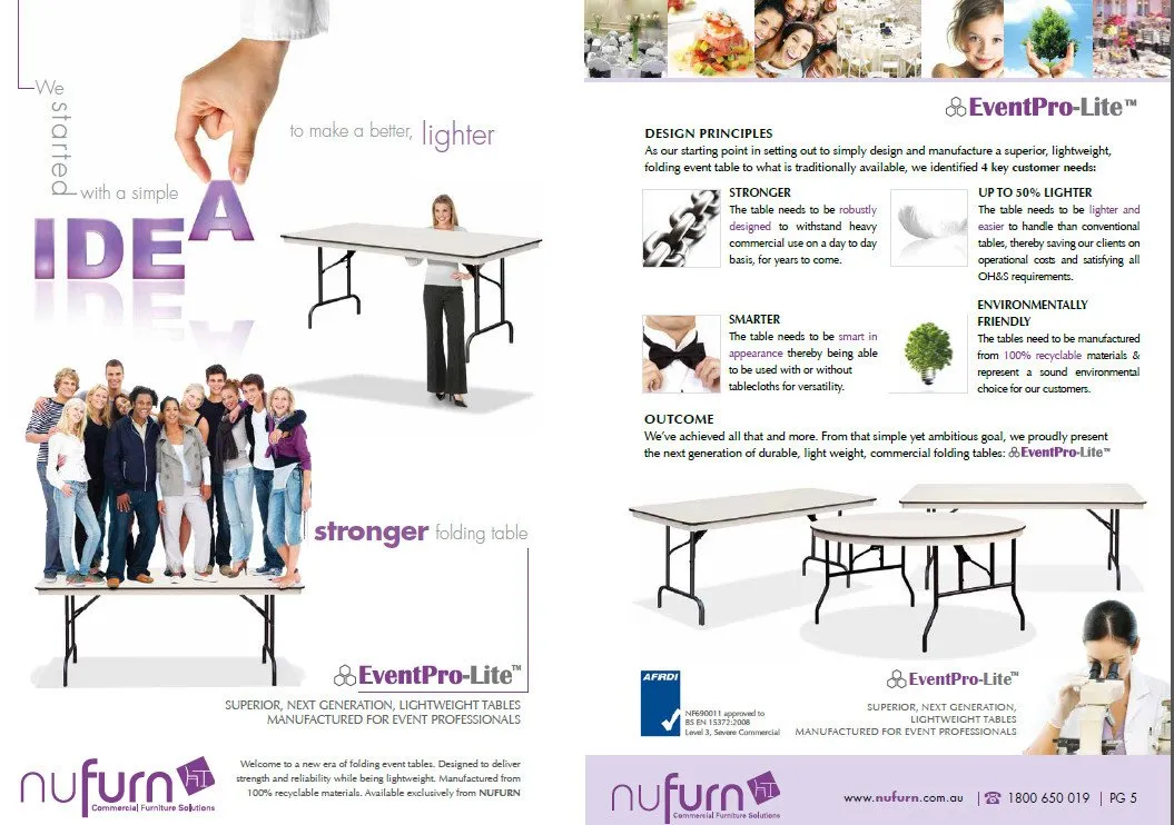 EventPro-Lite - 5ft Round Folding Banquet Table