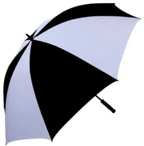 Golf Umbrella with Fibreglass Shaft Black & White
