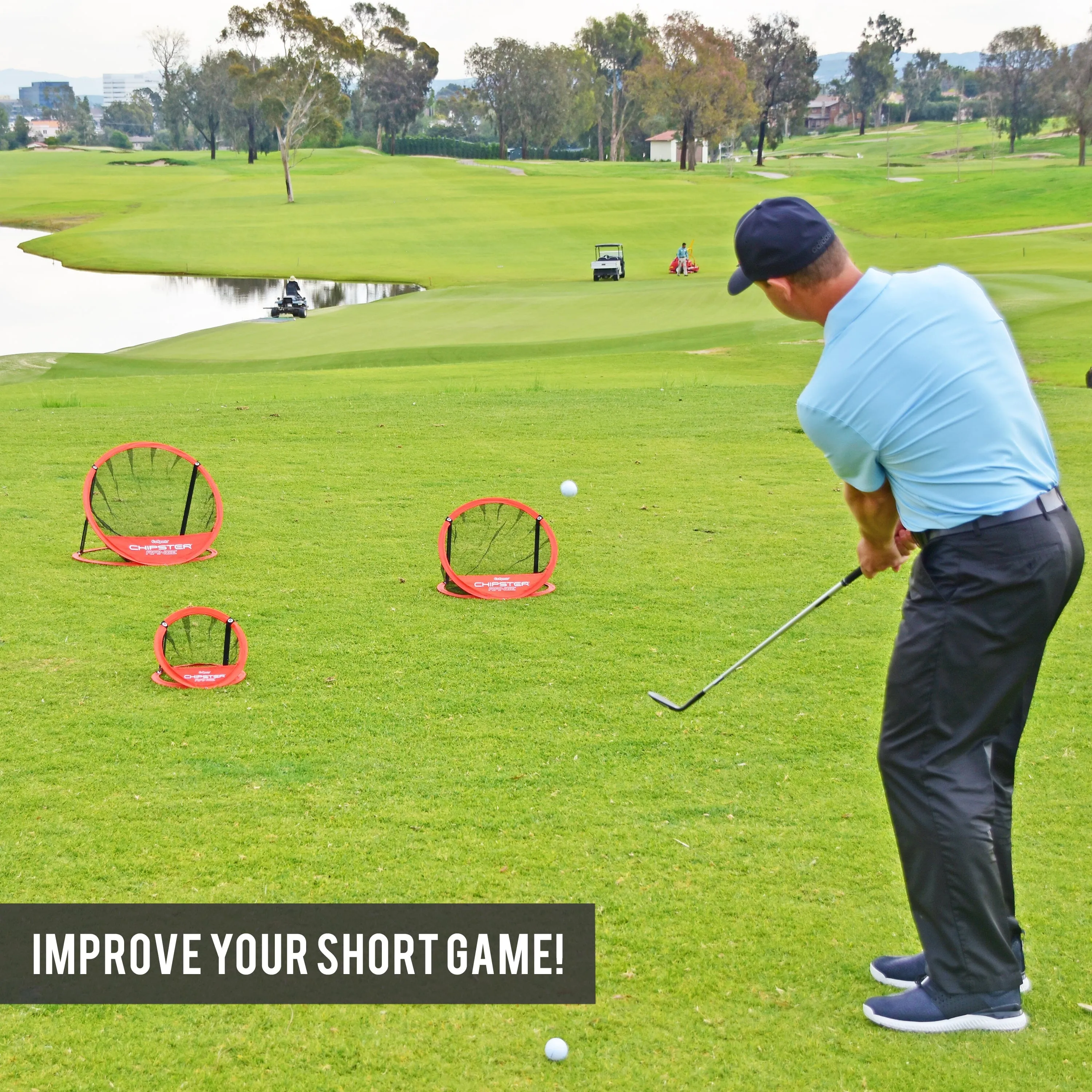 GoSports Chipster Range 3-Piece Golf Chipping Practice System