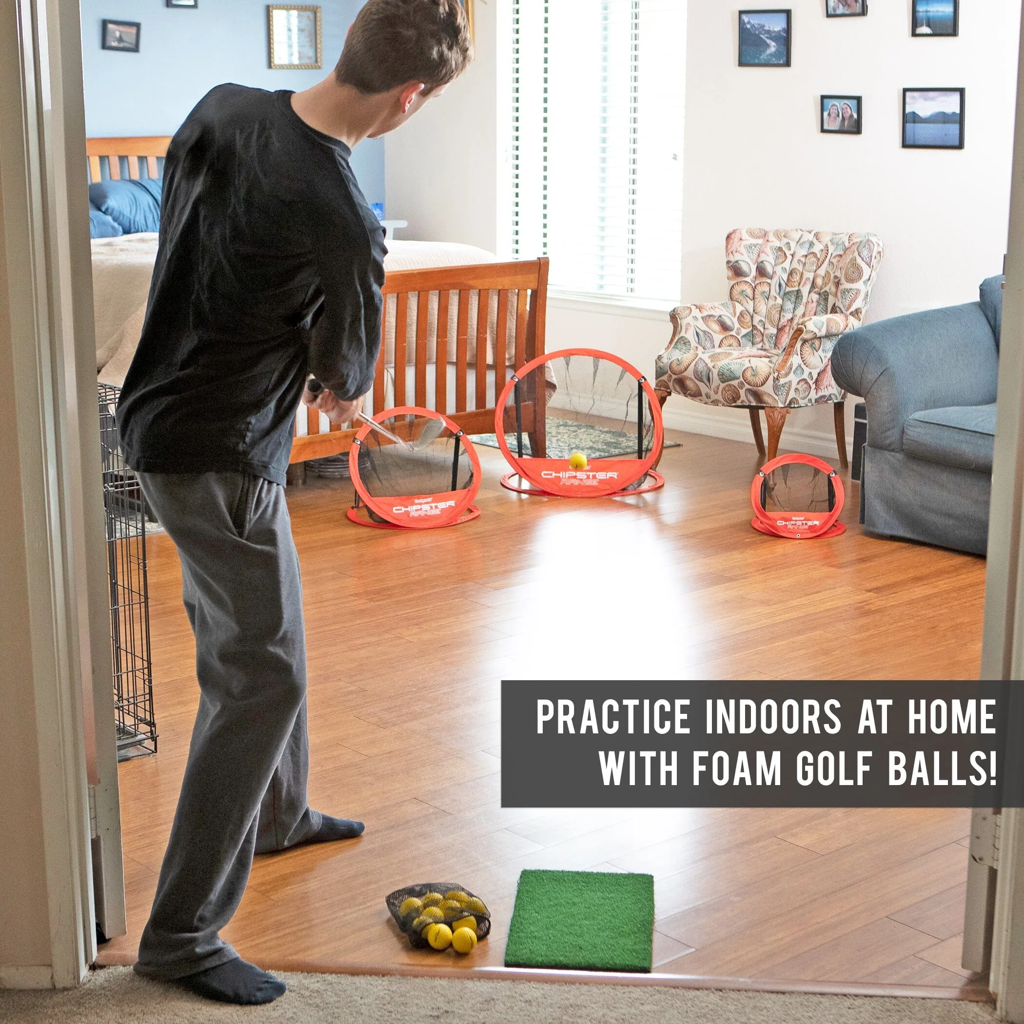 GoSports Chipster Range 3-Piece Golf Chipping Practice System