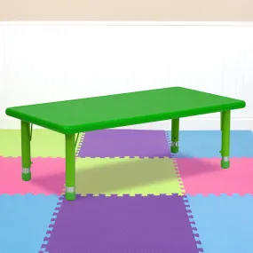 Green Preschool Activity Table YU-YCX-001-2-RECT-TBL-GREEN-GG