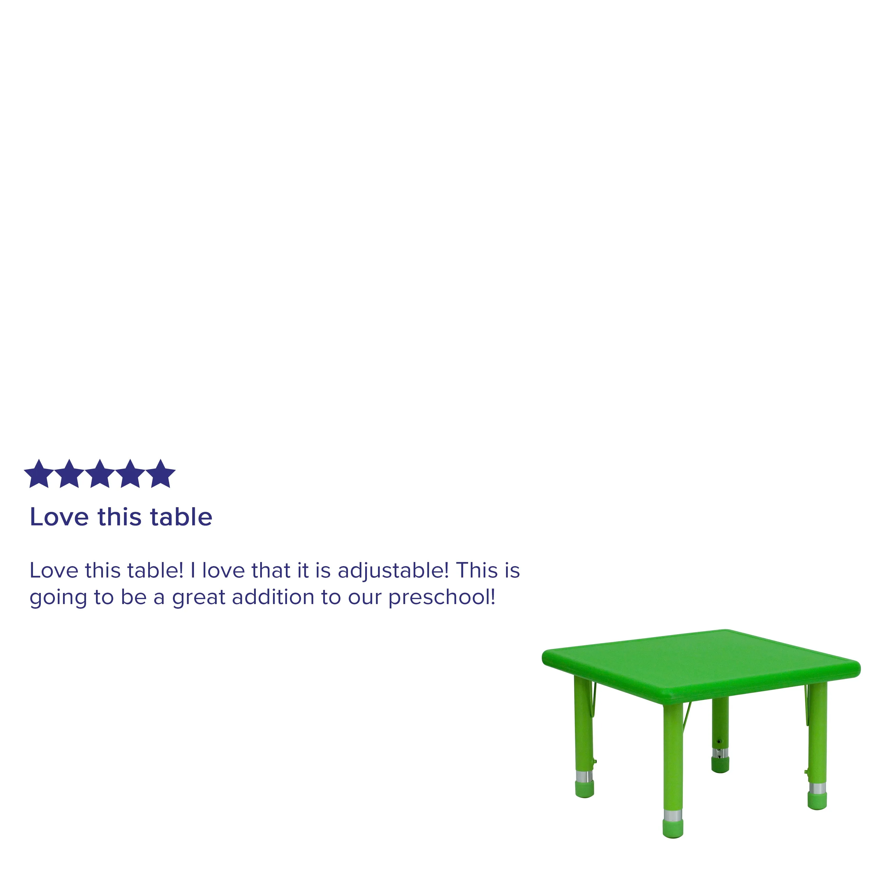 Green Preschool Activity Table YU-YCX-002-2-SQR-TBL-GREEN-GG