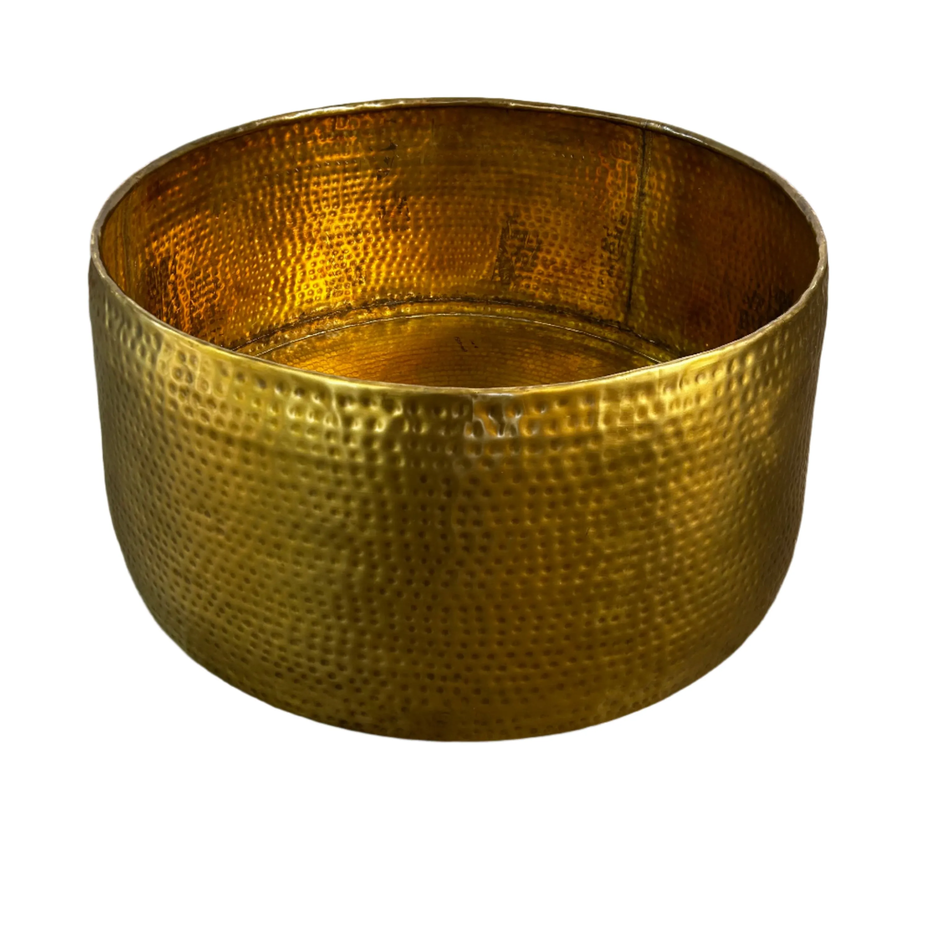 Hammered Brass Coffee Table, Round