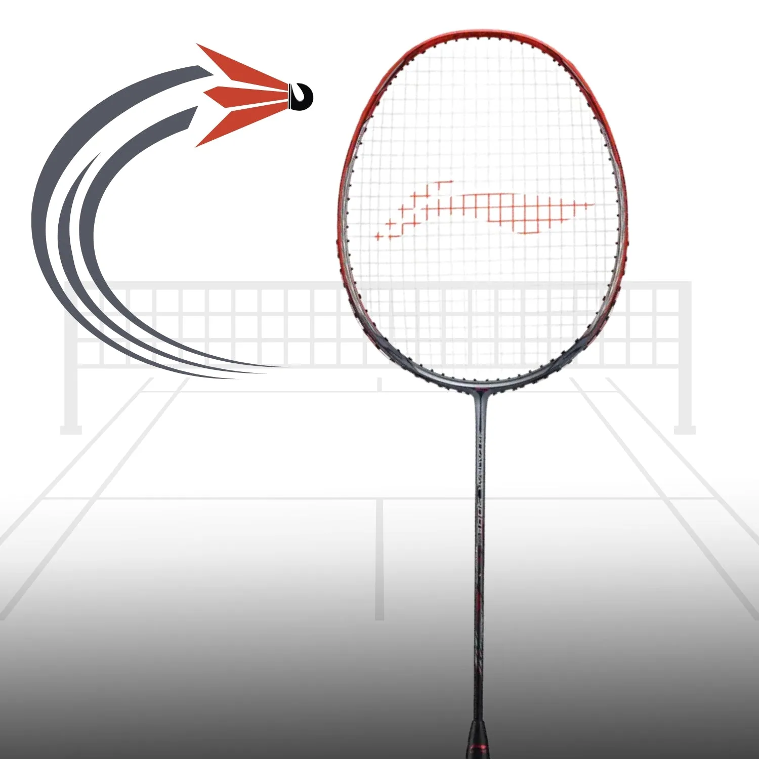 Li-Ning 3D Calibar 900 Boost Professional Badminton Racquet Red/Grey Unstrung