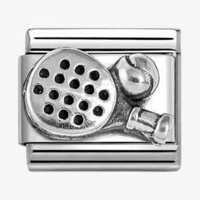 NOMINATION Silvershine Silver Padel Racket & Ball Charm