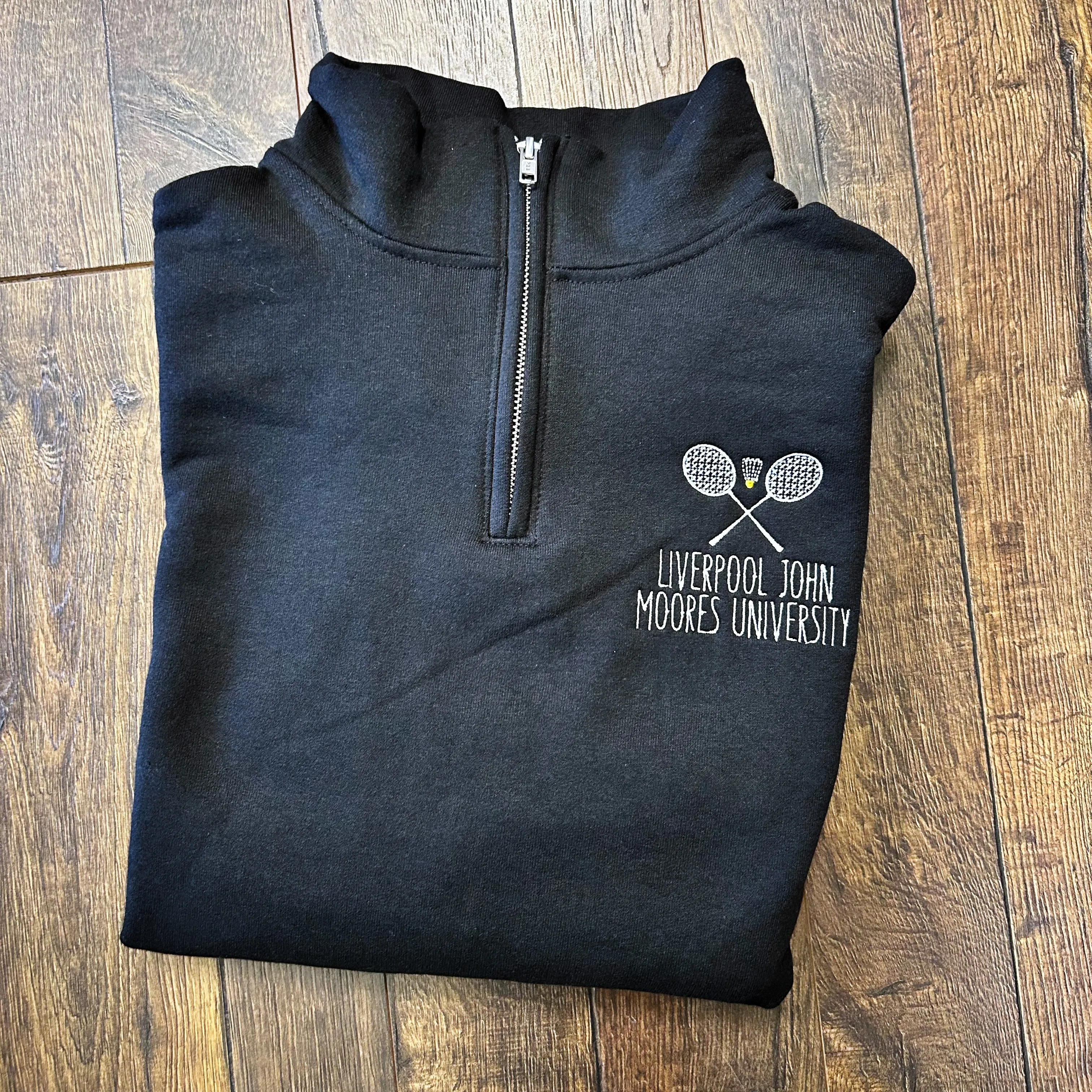 Personalized Badminton Player/Team Quarter Zip Sweatshirt